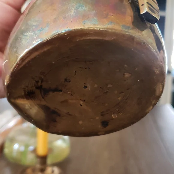 2x vintage brass and copper arabic coffee pots - Picture 6 of 9